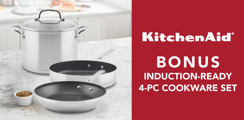 KITCHENAID BONUS INDUCTION-READY 4-PIECE COOKWARE SET 2026